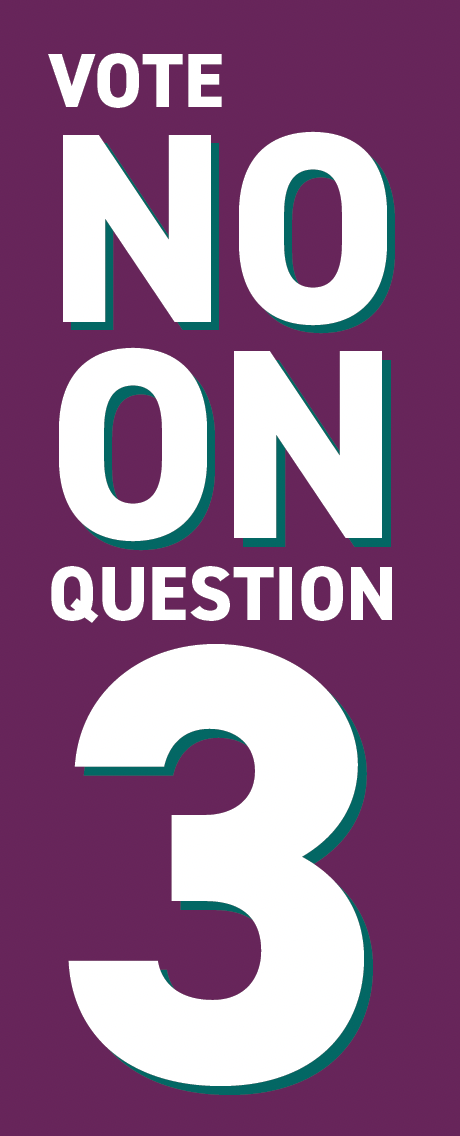 No On Question 3 Banner